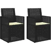 vidaXL Garten Esszimmerstühle 2 Stk. Anthrazit und Creme PP