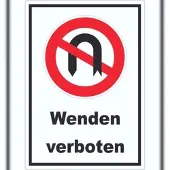 HB-Druck Wendeverbot Aufkleber A2 (420x594mm)