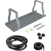 D-Line Schreibtisch-Kabel-Organizer-Set, Grau