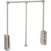 Emuca Kleiderlift für Garderoben Hang, 450 - 600, Bemalte Steinfarbe, Stahl und Kunststoff