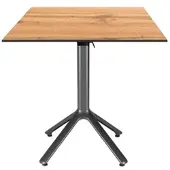 Restootab - Klappbarer Outdoor Tisch Nemo anthrazit 70x70cm Dekor Eiche armor