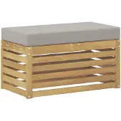 vidaXL Outdoor Hocker Bank Weiß 80 x 43 x 45 cm Massivholz Akazie