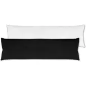 Bestlivings Seitenschläfer Kissenhülle 40 x 140 cm Inklusive Füllkissen Schwarz