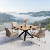 4Seasons /CLEMENTO Albano Taste/Liverpool Gartenmöbel-Set 5tlg.