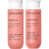 Living Proof Curl Shampoo and Conditioner Travel Size Bundle for Stronger, Hydrated, Healthier Looking Curls