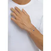 KUZZOI Armband 925 Sterling Silber in Blau | Gr.: 19 cm
