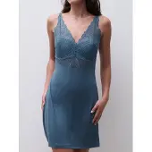 Femilet Nachtmode Slipdress Josie | Grösse: 36 | Farbe: Jeans Blau