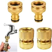 OEM Gartenhose Schnellkupplungsset - massiver Messing - 2 Stück