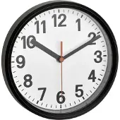 TFA-Dostmann Analoge Funk-Wanduhr, AA, 1,5 V, Schwarz, Weiß, Kunststoff, Glas, 177 mm