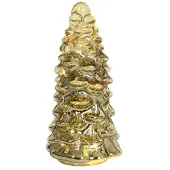 Svenska Living Statue Weihnachtsbaum Glas LED gold 20cm