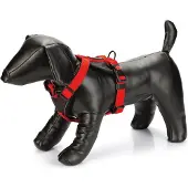 Karlie Art Sportiv Premium Y-Geschirr - Hundegeschirre - Nylon - Rot - 60-76x2,5 cm