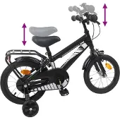 vidaXL Kinderfahrrad 16 Zoll für 4-6 Jahre alt Schwarz