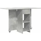 vidaXL Esstisch 115 x 70 x 75 cm Holzwerkstoff Betongrau Rechtwinklig