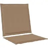 vidaXL Sitz- und Rückenkissen 2 pcs Taupe 47 x 45 x 2 cm Polyester