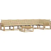 vidaXL Outdoor-Sofagarnitur 7 pcs Weiß und Beige 79 x 79 x 37 cm