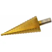 AWTOOLS HSS-TIN Aw Stufenbohrer, 6-35mm, hohe Bohrpräzision, idealfür Metalle, Kunststoffe und Holz, TIN-Beschichtung für lange Haltbarkeit.