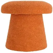 Wellhome - Hocker in Pilzform 100% Polyester in Braun Ø43x38 cm