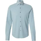 Dstrezzed Herren Hemden Kirk Shirt Melange Pique - Blauw - Größe L