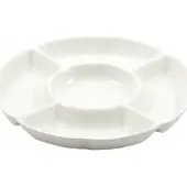 La Porcellana Bianca Convivio Rundes Snacktablett - Weiss 35 5 cm