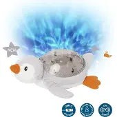 Cloud B Nachtlicht m. Sound - Tranquil Pinquin - 30 cm - Grau - - One Size - Nachtlicht