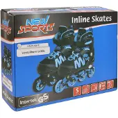 New Sports Inliner schwarz/blau ABEC 7, Grösse 31-34