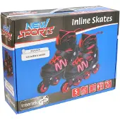 New Sports Inliner schwarz/rot ABEC 7, Grösse 31-34