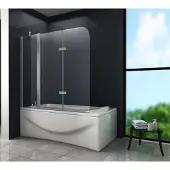 Glasdeals Duschtrennwand TRIPLE 150 x 140