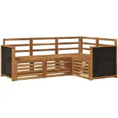 vidaXL Outdoor-Sofagarnitur 4 Stk. Polyester