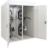 Mendler 2er-Fahrradgarage MCW-H66b, Fahrradbox Fahrradunterstand abschließbar Metall 213x158x125cm hellgrau