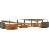 vidaXL Outdoor-Sofagarnitur 7 stk. Natur