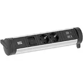 Bachmann CYCLE Base 2xCEE7/3 1xSchalter 1xUSB A/C 22W 0,2m GST18