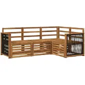 vidaXL Sofagarnituren 4 pcs Massivholz Akazie