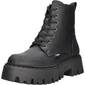 Buffalo Aspen Zip Schnürstiefel Schwarz