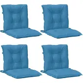 vidaXL Niedriglehner-Auflagen 4 Stk. Melange Blau 100x50x7 cm Stoff