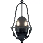 QUOIZEL Industrial Nordic Bradbury Esche Grau Stahl 2 Lichter E14