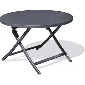 DCB Groupe Runder Gartenklapptisch, Aluminium