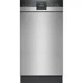 Siemens iQ300 SR43ES24ME, Unterbau, Single (45 cm breit), Edelstahl, Schwarz, Berührung, 1,75 m