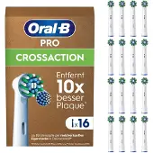 Oral-B 16x Oral-B Pro Cross Action elektrische Zahnbürstenköpfe weiß 100%