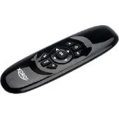 Xoro AMW 100 2.4 GHz Kabellose Air Mouse mit Gyroskop Sensor, integriertem Mikrofon, Akku und QWERTZ Tastatur in Schwarz