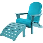 Aspero Adirondack Gartenstuhl mit Fußstütze und Auflage