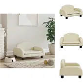 vidaXL Hundebett Creme 50x40x30 cm Kunstleder - Hundebetten
