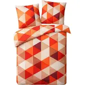 TRAUMSCHLAF Bettwäsche Nook 155x220 cm + 80x80 cm orange