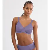 Triumph Minimizer-BH "Essential Minimizer", Damen, Gr. 70, Cup D, lila, Microtouch, Obermaterial: 70% Polyamid, 30% Elasthan, BHs Minimizer-BH, schimmerndes Jacquard-Muster, mit Bügel