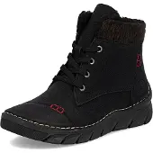 Rieker Schnür-,Zug-u.Schnallenstiefel in schwarz, Gr. 38