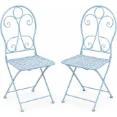 HTI Gartenstuhl 2er-Set Solea Blau