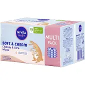 Nivea BABY Biodegradable Soft & Cream Baby Wipes 57pcs - Pack of 4