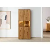 MASSIVMOEBEL24.DE Schrank Wildeiche 80x43x200 natur geölt WIEN #240
