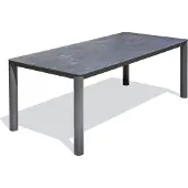 DCB Groupe 8-Sitzer-Gartentisch, Alu mit Keramikplatte auf Glas