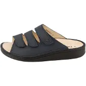 Finn Comfort Bequeme Pantolette Korfu, Damen, Marine, Leder, NEU - Damenschuhe Pantolette / Zehentrenner, Blau, leder (buggy)