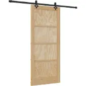 vidaXL Schiebetür Natürlich und Schwarz 86 x 198,5 cm